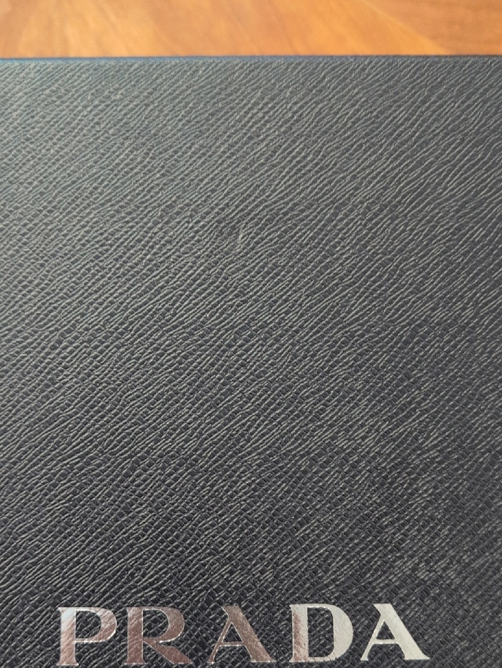 Prada Black Textured Box with Silver Logo - Picture 3 of 6